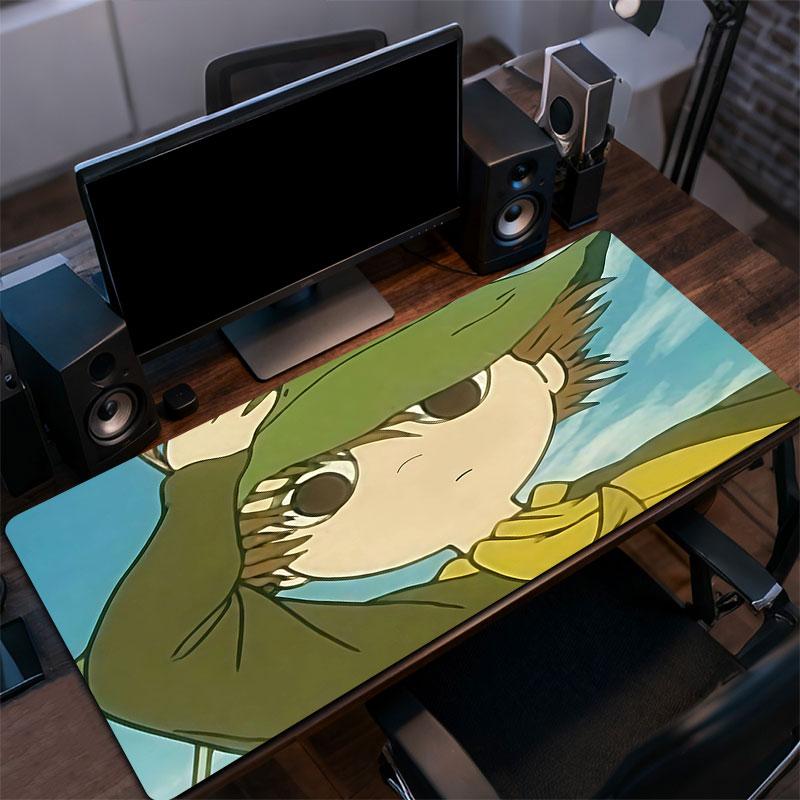 Snufkin Art Mouse Pad, Large Gaming Desk Mat, Non-slip XXL Mousepad for Laptop & Tablet, Mini PC Playmat with Stitched Edges
