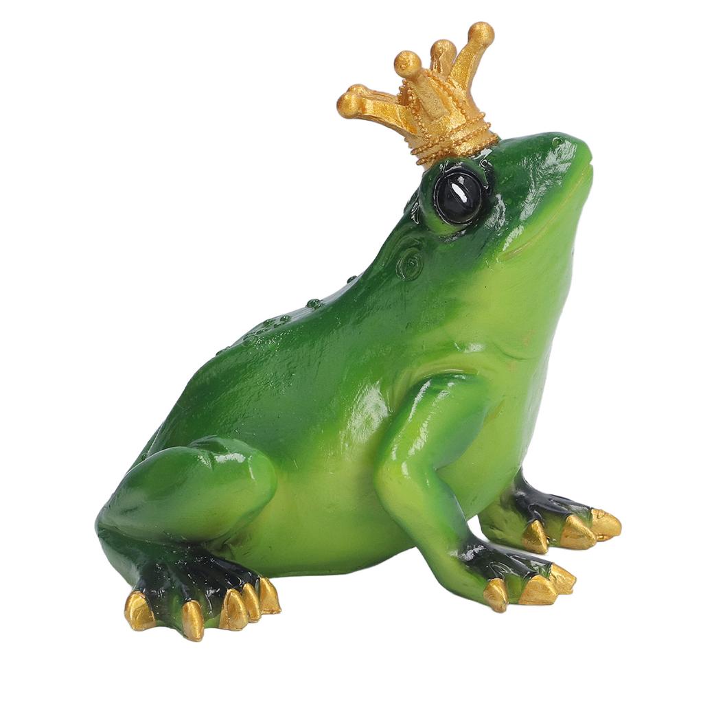Scultura Figurina Rana Realistica Carina Statuetta in Resina Sintetica Ornamento da Scrivania per Cucina Camera da Letto