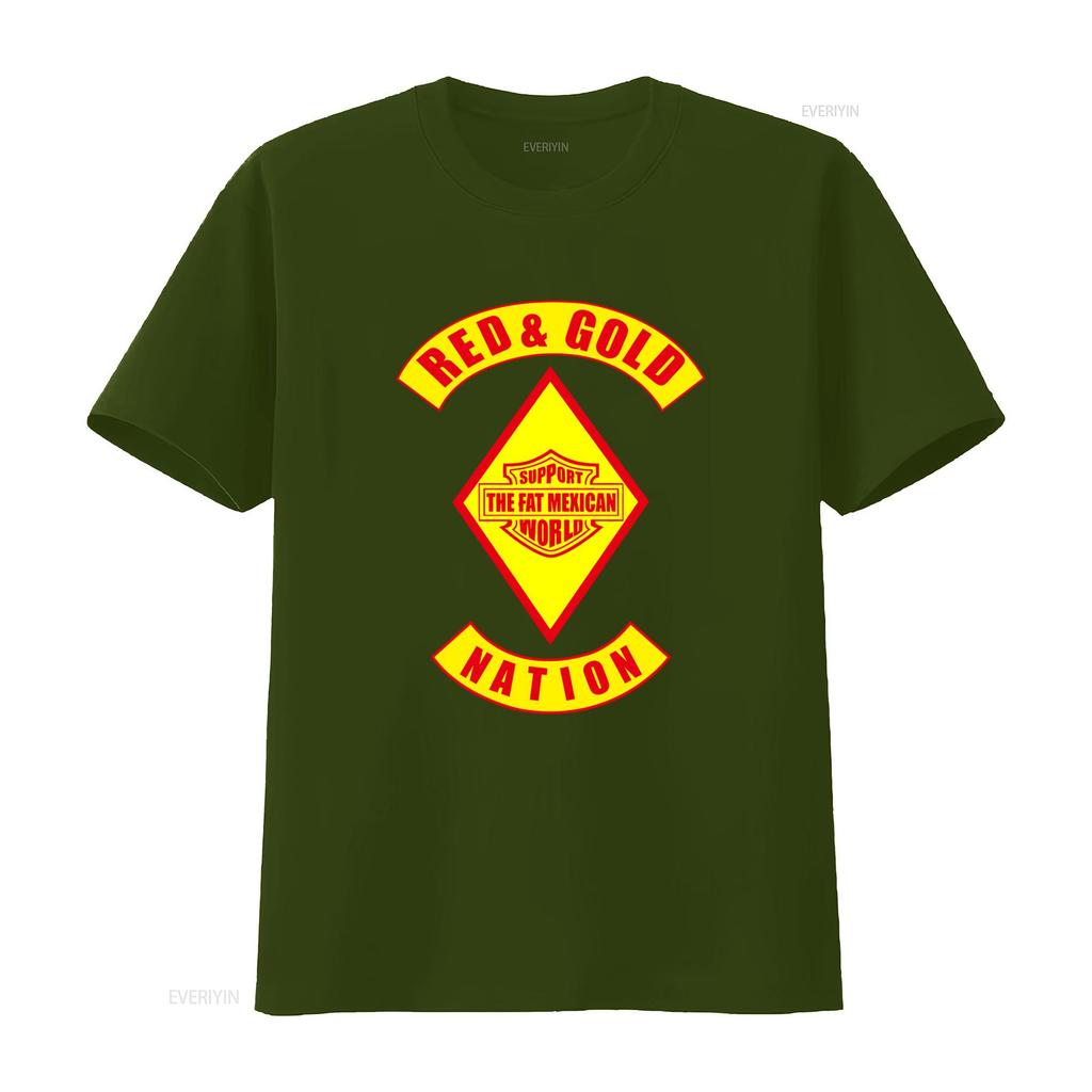 Red Gold Nation Bandidos Supporto T-shirt Messicano Grasso Mondo Fatta negli USA S 5XL vintage Lavata Comoda Leggermente alla Moda