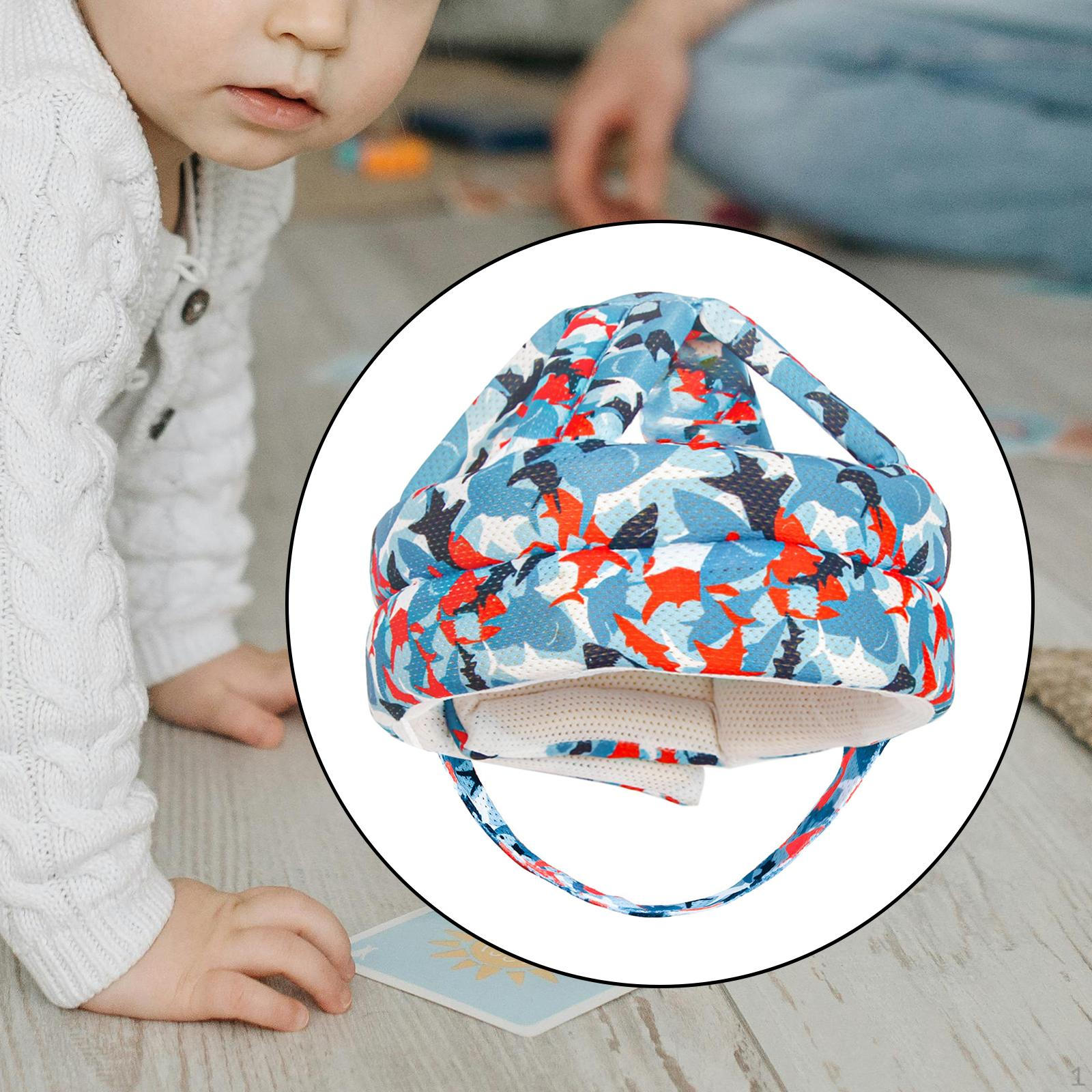 

Детская шапка-шлем Легкая регулируемая мультяшная шляпа для детей, мальчиков, девочек для игр Blue Shark