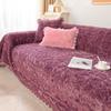 Winter Sofa Cover Plush Thickened Cushion Full Covered Cloth Four Seasons Universal Simple Embossed Velvet Winter Style