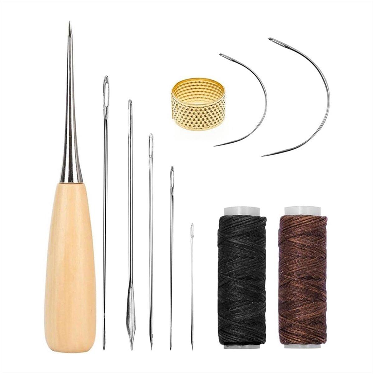 

2025+ 11 Pcs Leather Sewing Tool Kit, Leather Craft Stitching Sewing Kit for DIY Crafts Canvas Leather Repair China Mainland