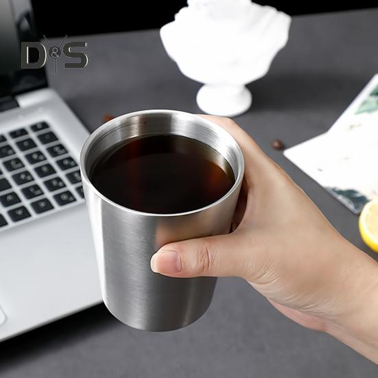 201 Stainless Steel Cup Stackable Drinking Mug Double Wall Vacuum Insulated Coffee Cup Reusable Drinkware for Home Camping Outdoor Activities