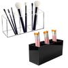 Acrylic Makeup Brush Storage Box Partitioned Cosmetic Brush Organizer Desktop Jewelry Accessories Display Case Plastic Material