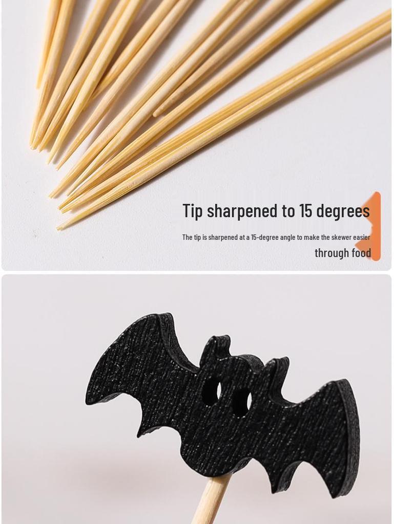 Halloweenowe Dekoracyjne Dyniowe Główki - Wykałaczki Koktajlowe - Jednorazowe Patyczki Owocowe i Kwiatowe do KTV i Festiwali