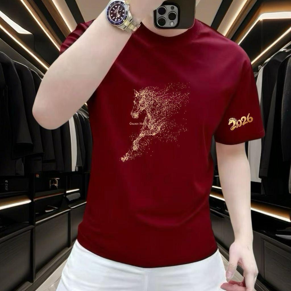 

Men s Trendy Heavyweight American Style Short Sleeve T-shirt - 260g Summer Loose Fit L