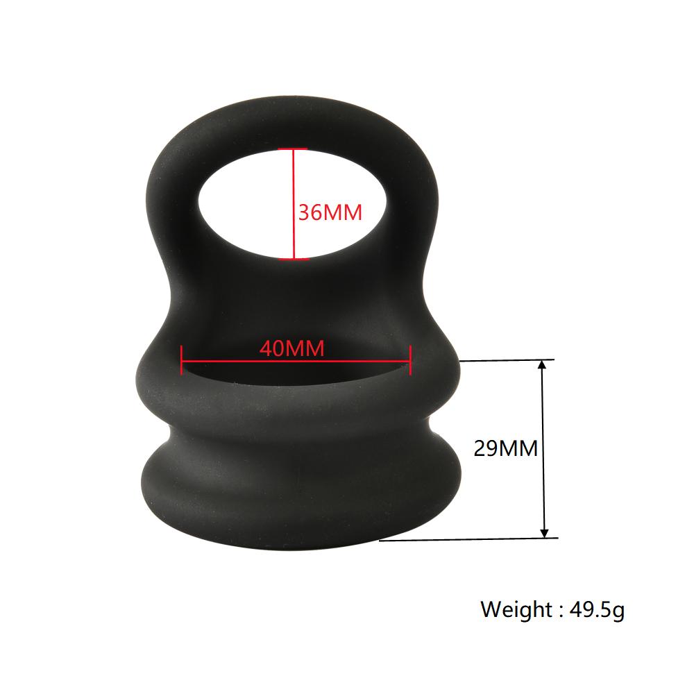 Small Medium Large Silicone Double Cock Ring Lock Delay Ejaculation Male Penis Ring Ball Stretcher Bondage Sex Toy Men