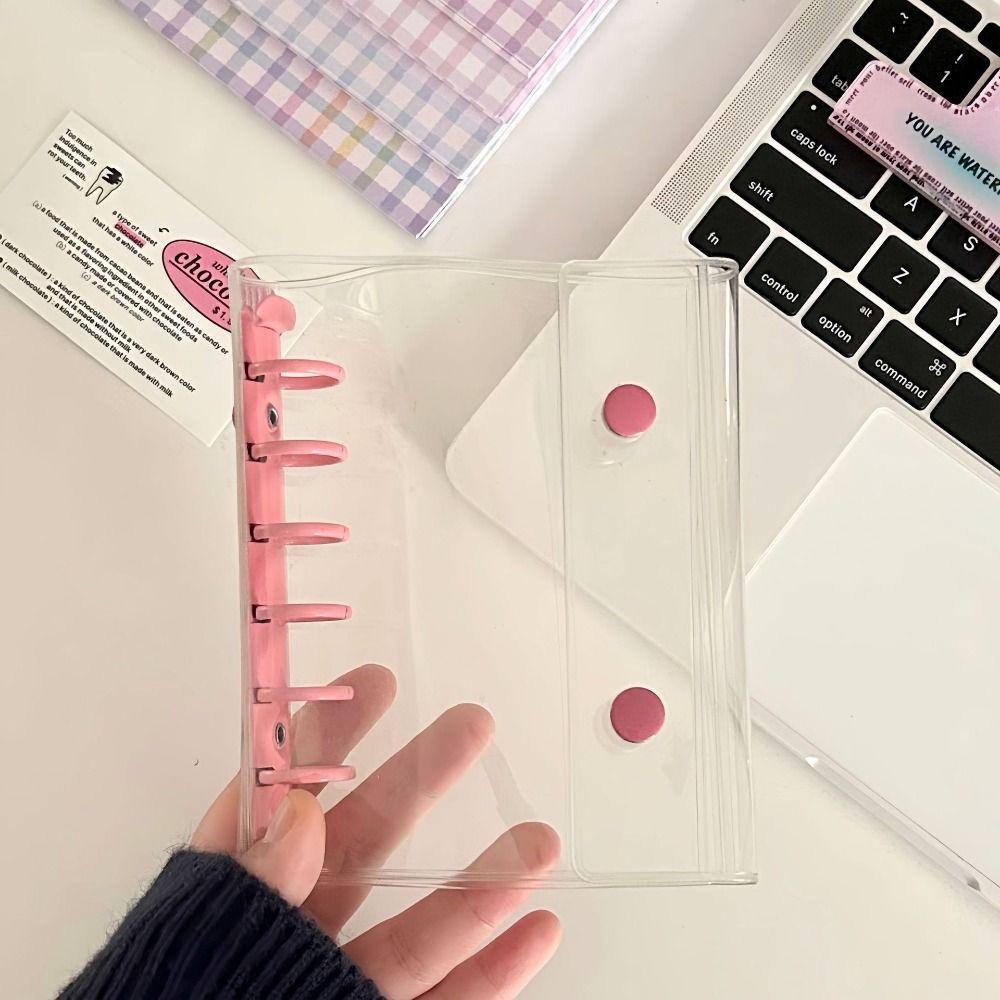 

Фотоальбом великої місткості з подвійною кнопкою, прозорий, колекційний, новий, палітурний, чохол рожевий