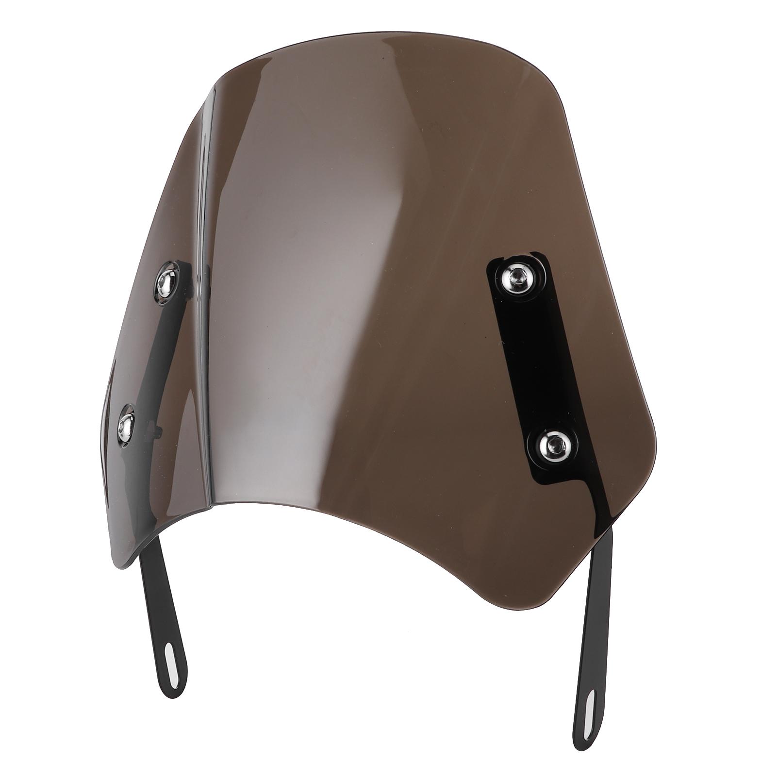 

Universal Motorcycle Windshield Wind Deflector Screen W Mounting Bracket for 5‑7in