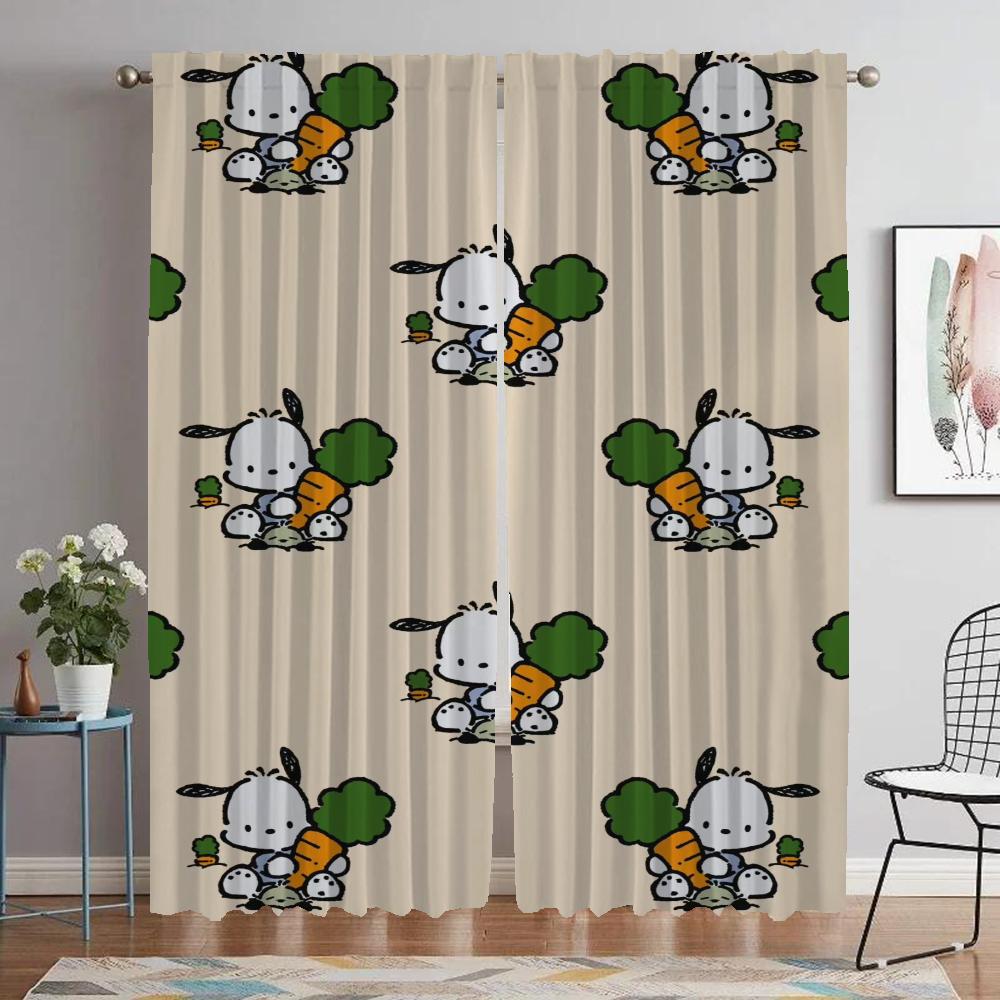 Pachaccos Mörkläggningsgardin för Rum 2 Paneler Tyll för Sovrum Rullgardiner Rumsavdelare Eleganta Rumsgardiner Heminredningsgardiner