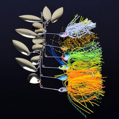 MUQZI Sportzubehör Willow Blade Spinner Bait Buzzbait Angelköder Bass Tackle Hook Crankbait