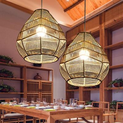 Ceiling Lamp Woven Lampshade Bohemian Style Woven Light Shade Handwoven Home Decor Pendant Lamp Shade for Living Room Bedroom