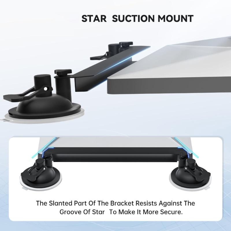 1 Pair Suction Cup Mount for Mini Car Sunroof and Window Mount Vibrations Proof Car Mount Kit Easy Installation