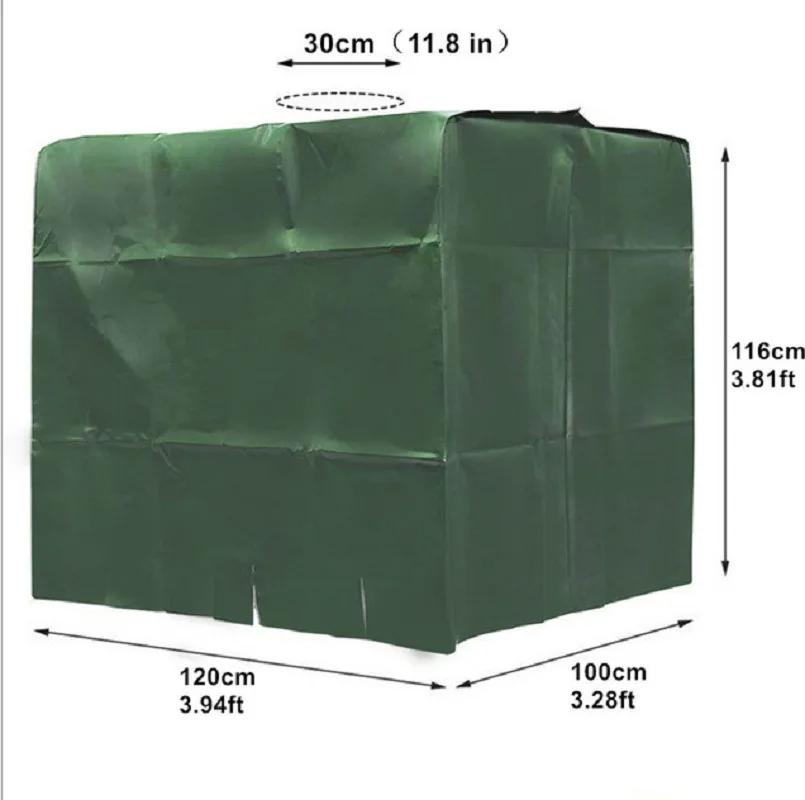 IBC Tank Cover Outdoor Garden Waterproof Cover 1000 Liters IBC Rain Water Container Ton Barrel Sun Protective Foil Dust Covers