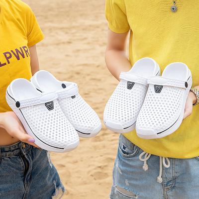 2025 Summer New Products Men's Simple Sandals Fashion Trend Hollow Breathable Hole Shoes Couple Outdoor Beach Shoes