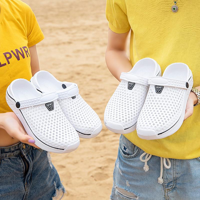 2025 Summer New Products Men's Simple Sandals Fashion Trend Hollow Breathable Hole Shoes Couple Outdoor Beach Shoes
