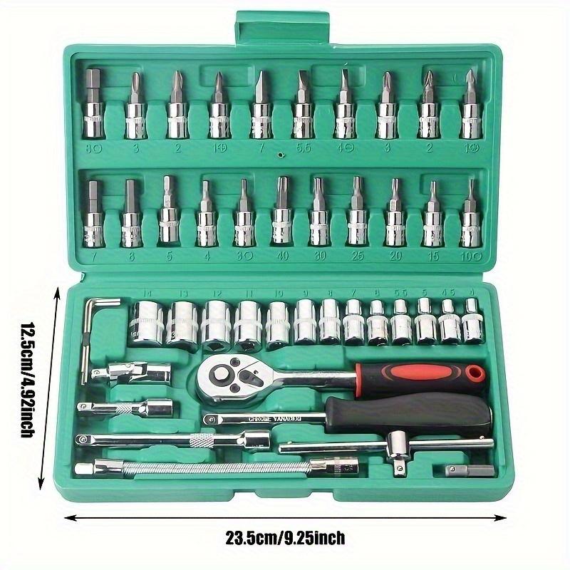 46-piece Socket Wrench Set Automobile and Motorcycle Set Household Hardware Combination Toolbox