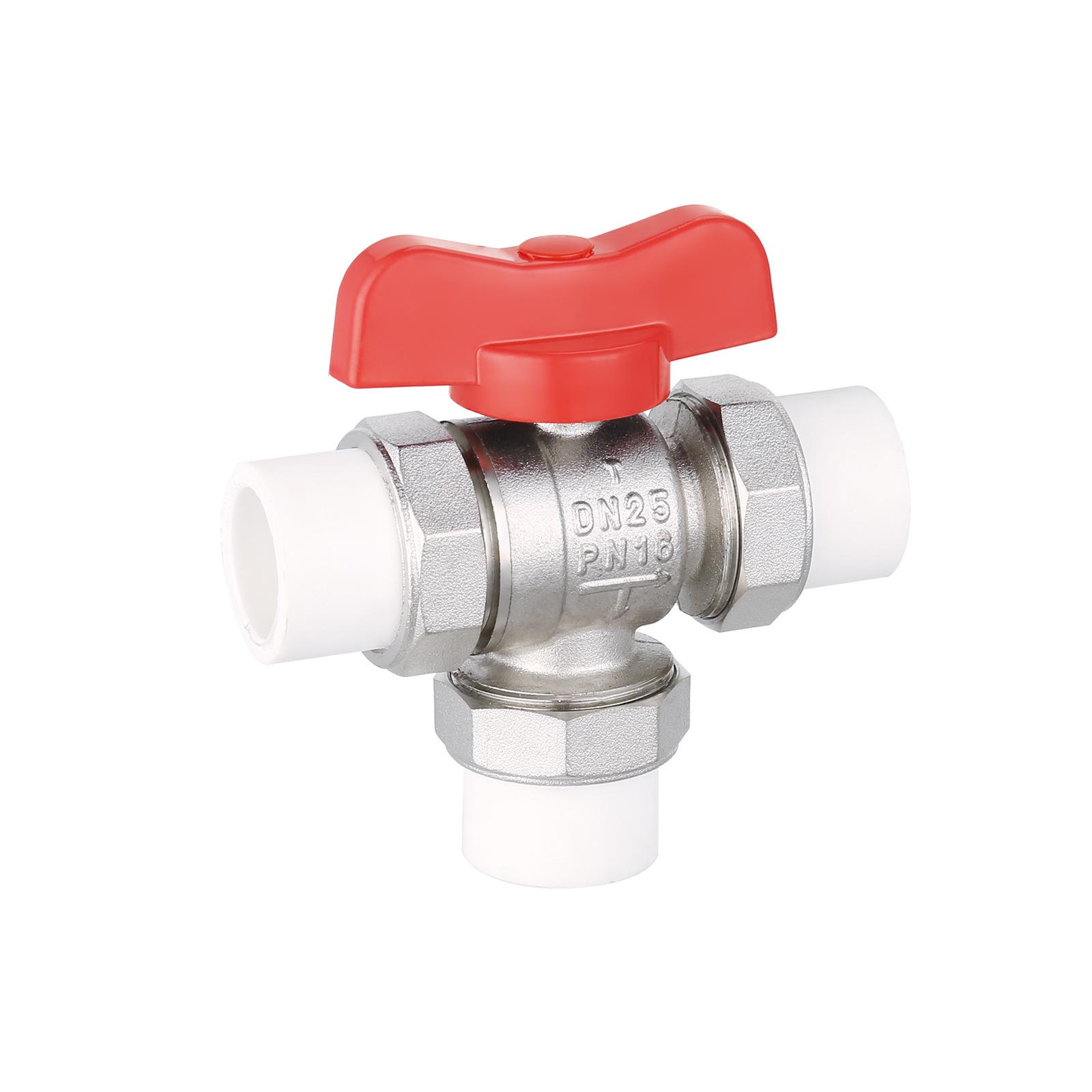 

Union Tee Ball Valve PPR Radiator Thermostatic Regulating Valve Hot Melt Manifold Water Pipe Fittings YQ-1601-F-25 Warm Air Tee Regulating Valve