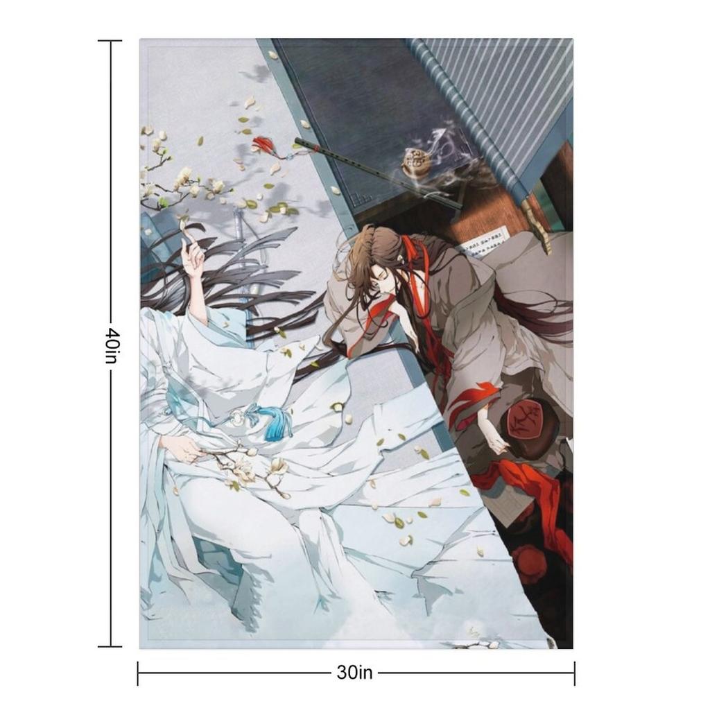 Wangxian In Gusu Lan Throw Blanket Luxury Throw Loose Hairys Plaid Blankets