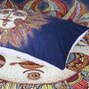 Boho Cosmic Soft Duvet Cover Set Quen Sized Dimensions Bohemian Beding Premium Golden Sun Warm Comforter Cover featuring Pilow Shams Celestial Ultra