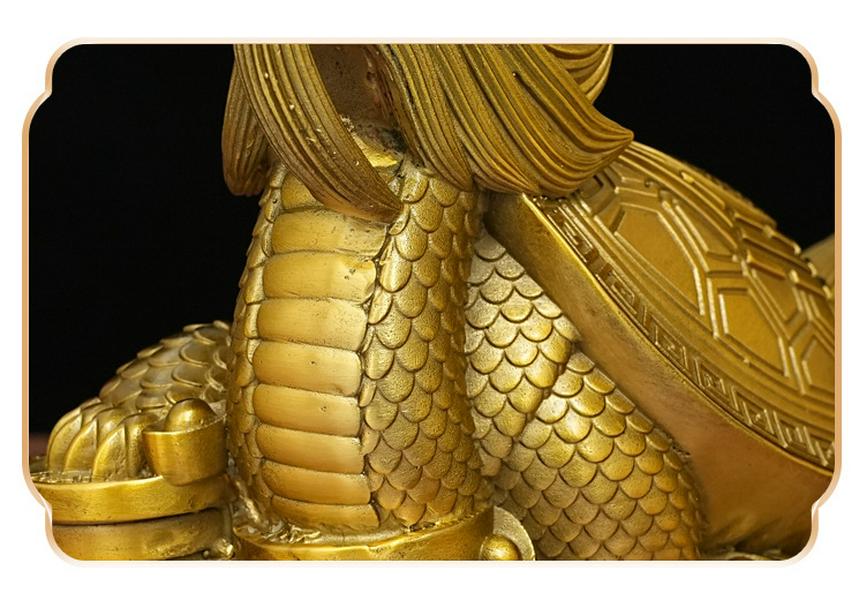 Pure Copper Dragon Turtle Home Decor - Bixi Baxia Wealth Attraction Ornament