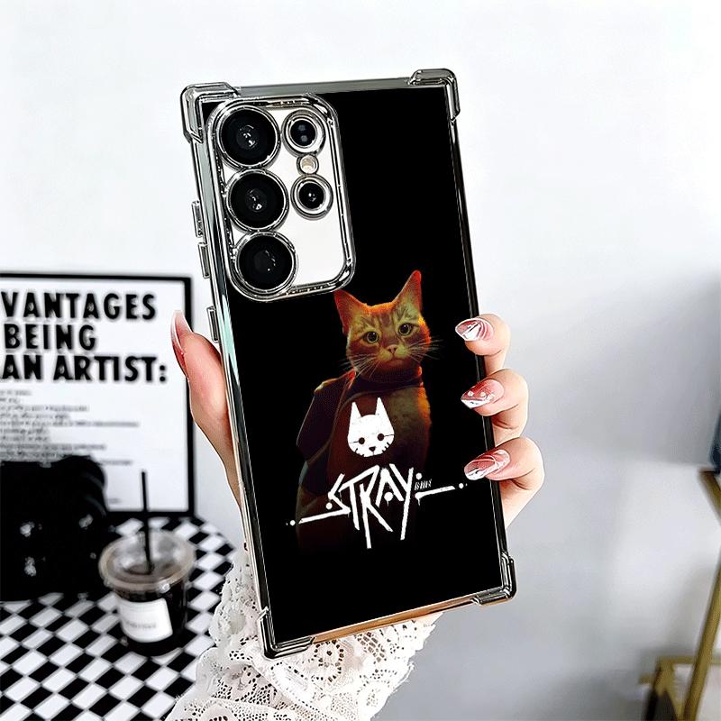 

Stray Cat Game B-12 Soft Phone Case For Samsung Galaxy S26 Ultra S25 Edge S24 FE S23 Plus S22 S21 + S20 Plating Anti-Fall Fundas Samsung S21