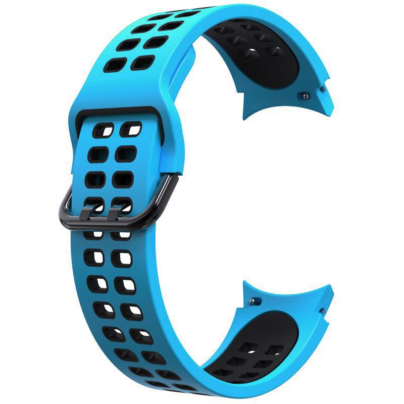 Two-color Silicone Strap for Samsung Galaxy Watch 7/6/Classic/5/4 44mm 40mm 47mm 43mm/5 Pro 45mm Bracelet Watchband Accessories
