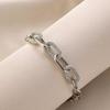 Pulsera Ovalada de Pedrería Europea y Americana: Joyería Esencial Diaria, Simple, de Moda, Versátil