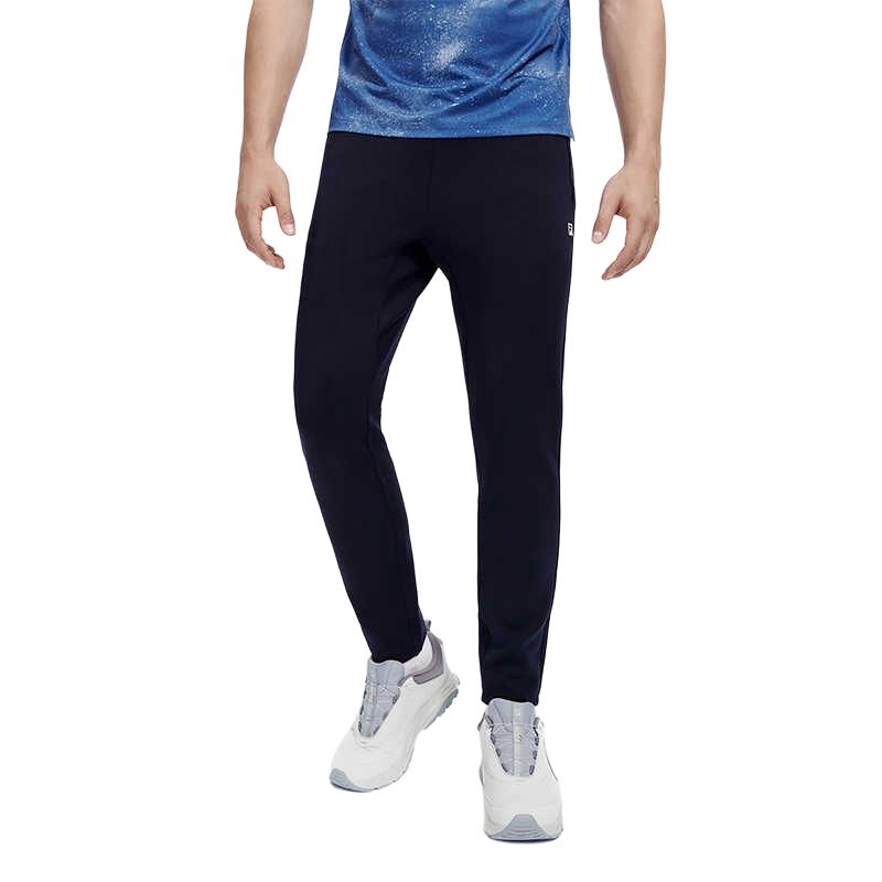 FILA Solid Color Logo Tapered Casual Sports Pants Men bottoms Dark-Blue A11M311601FNV