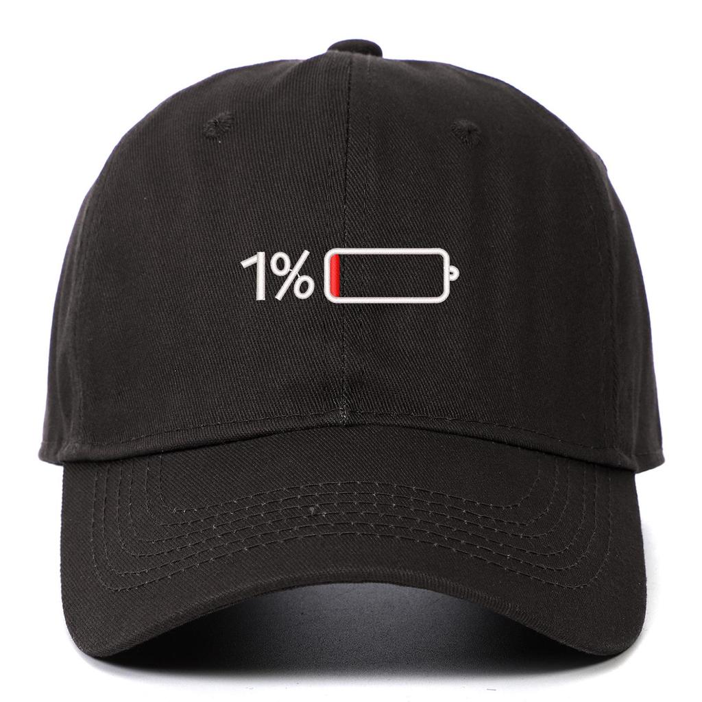 Hot Sale 1% Battery Embroidered Baseball Cap – Classic Cotton Dad Hat for Women & Men, Casual Sun Hat