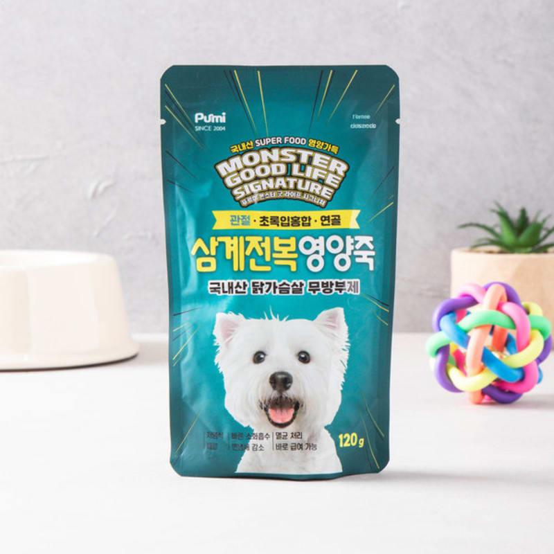 [Pet] Monster Good Life Dog Nutrition Porridge Samgye & Abalone 120 G
