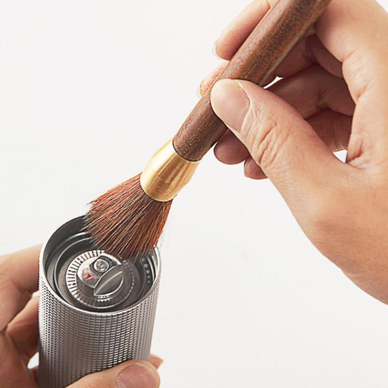 Coffee Grinder Cleaning Brush Wooden Handle Espresso Brush Dusting Coffee Powder Brush Home Kitchen Tool Coffee Accessories