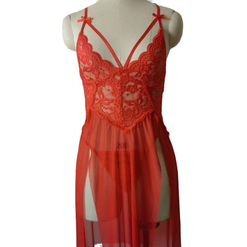 The New Sexy Lace Sling Nightdress Sexy Hollow-out Camisole Pajamas Hollow out Nightdress for Women