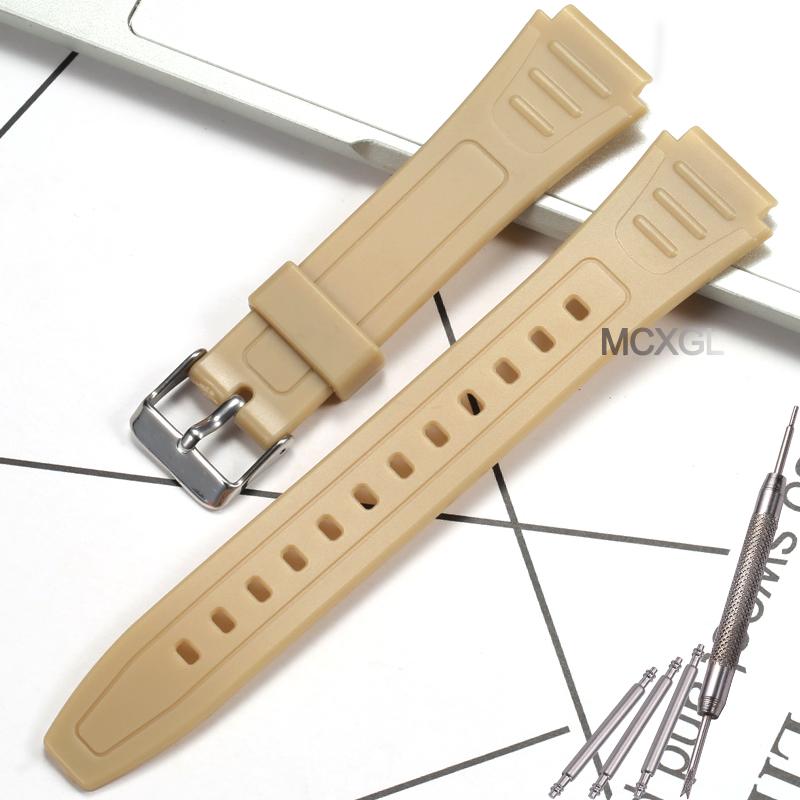 Watch Band For Casio W800H W-800H W-217H Strap Sport Resin Bracelet 18mm Wristband