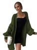2025 Autumn/Winter Fashion Plus Size Batwing Sleeve Knitted Cardigan Sweater