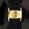 Salvatore Ferragamo Vala Shoulder Bag D213096 Black Enamel Women Used