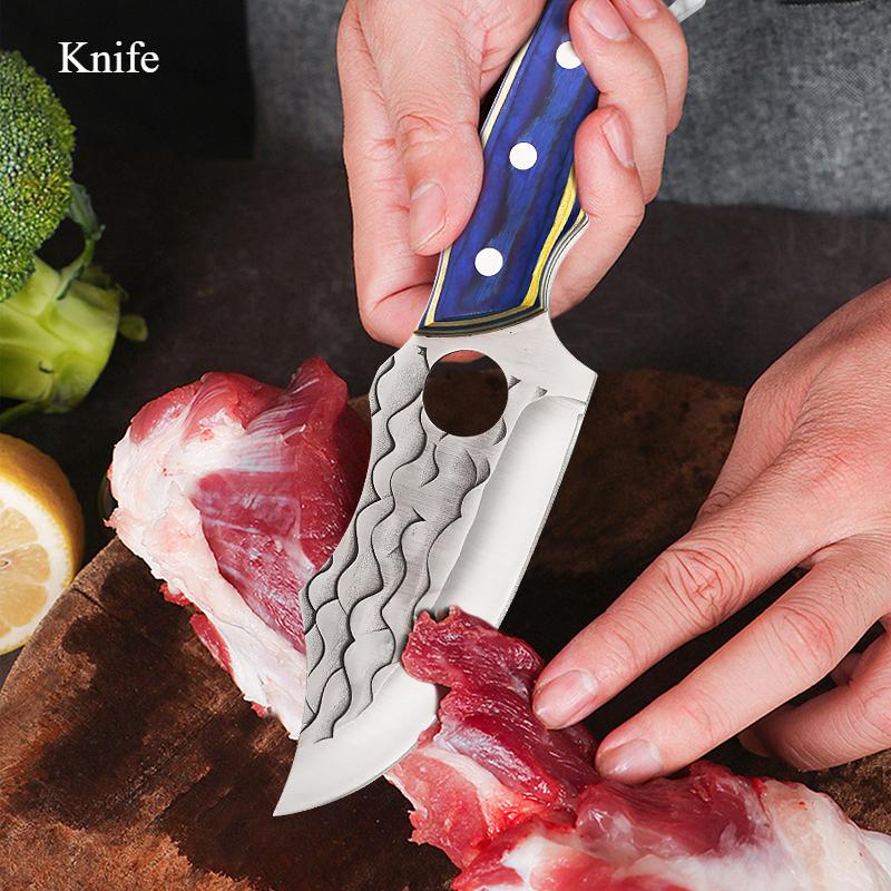 Barbecue Knife Slicing Fruit Fish Meat Butcher Boning Knife High Stainless Steel Utility Knife Chef Cook Cleaver Kitchen Knives