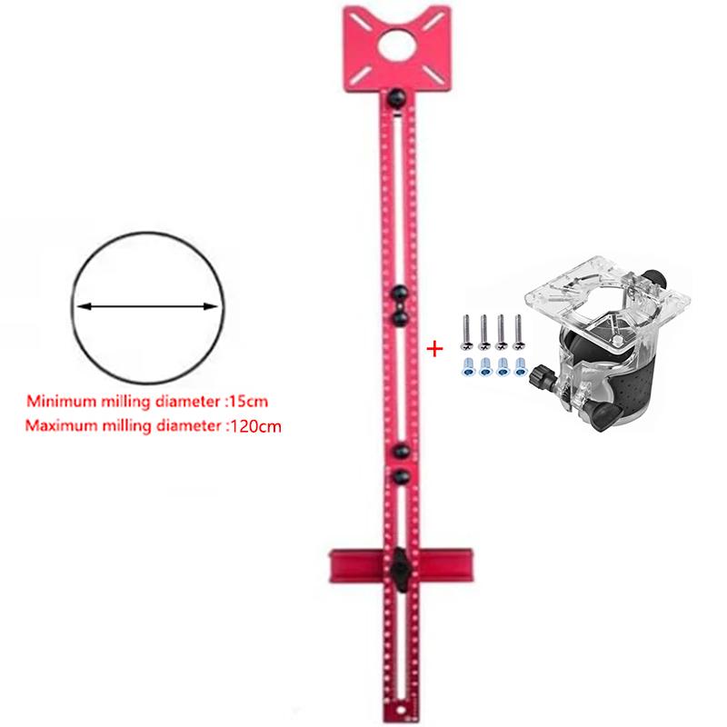 15cm-120cm Router Circle Cutting Jig 4 In 1 Router Milling Groove Bracket Woodworking Cabinet Hardware Jig Punch Groove Bracket
