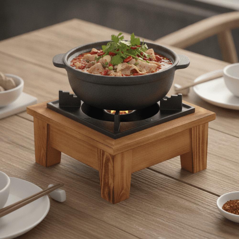 Holzrahmen Grill Ofen Ofen Aluminium Zink Zinklegierung Holzkohle Ofen Herd Camping Ofen Herd Restaurant
