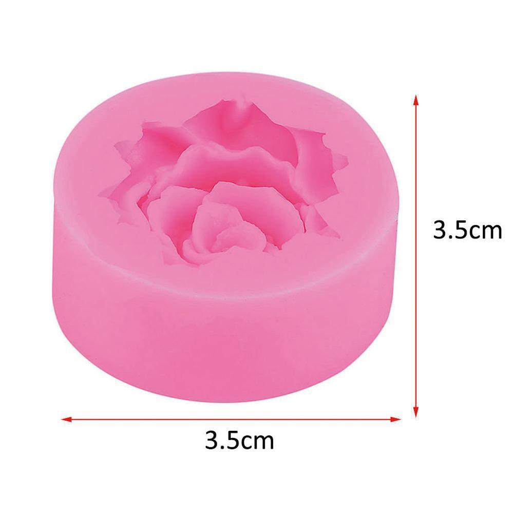 3D Rose Flower Silicone Fondant Mold Bloom Rose Shape Resin Candle Mold for Cake Decoration Chocolate Soap Candy Making Crafts