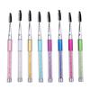 Set of 6 Spiral Eyelash Brushes with Rhinestone Handles and Protective Caps Reusable Eyelash Mascara Wands for Makeup Application and Eyebrow Grooming