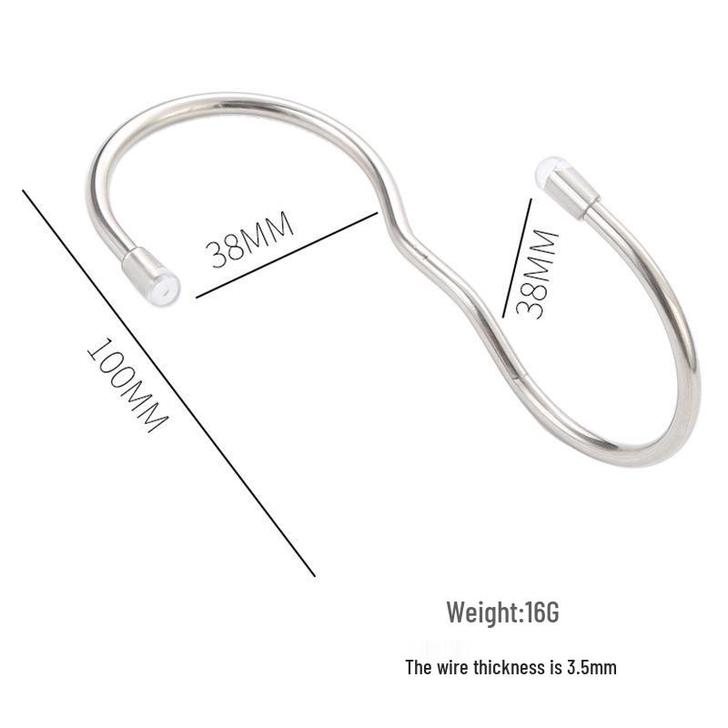 Stainless Steel S-Shaped 90-Degree Bag Hook for Kitchen and Closet Storage 90 Degree S Hook серебряный