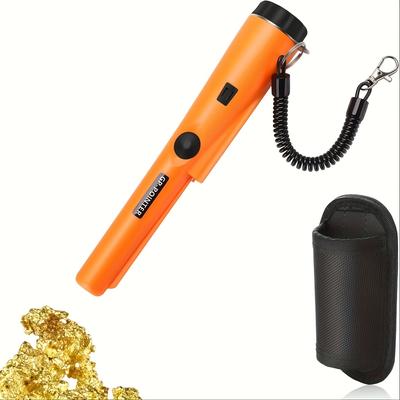 Handheld Metal Detector Pinpointer, Detector Wand 360°Search Treasure Pinpoint Finder Probe with Belt Holster High Sensitivity for Golden Coin Jewelry