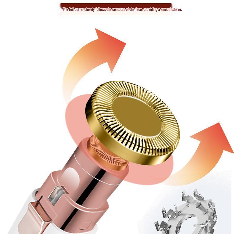 Multifunctional Electric Lipstick Hair Remover: Painless, Portable, USB Charged Eyebrow Trimmer