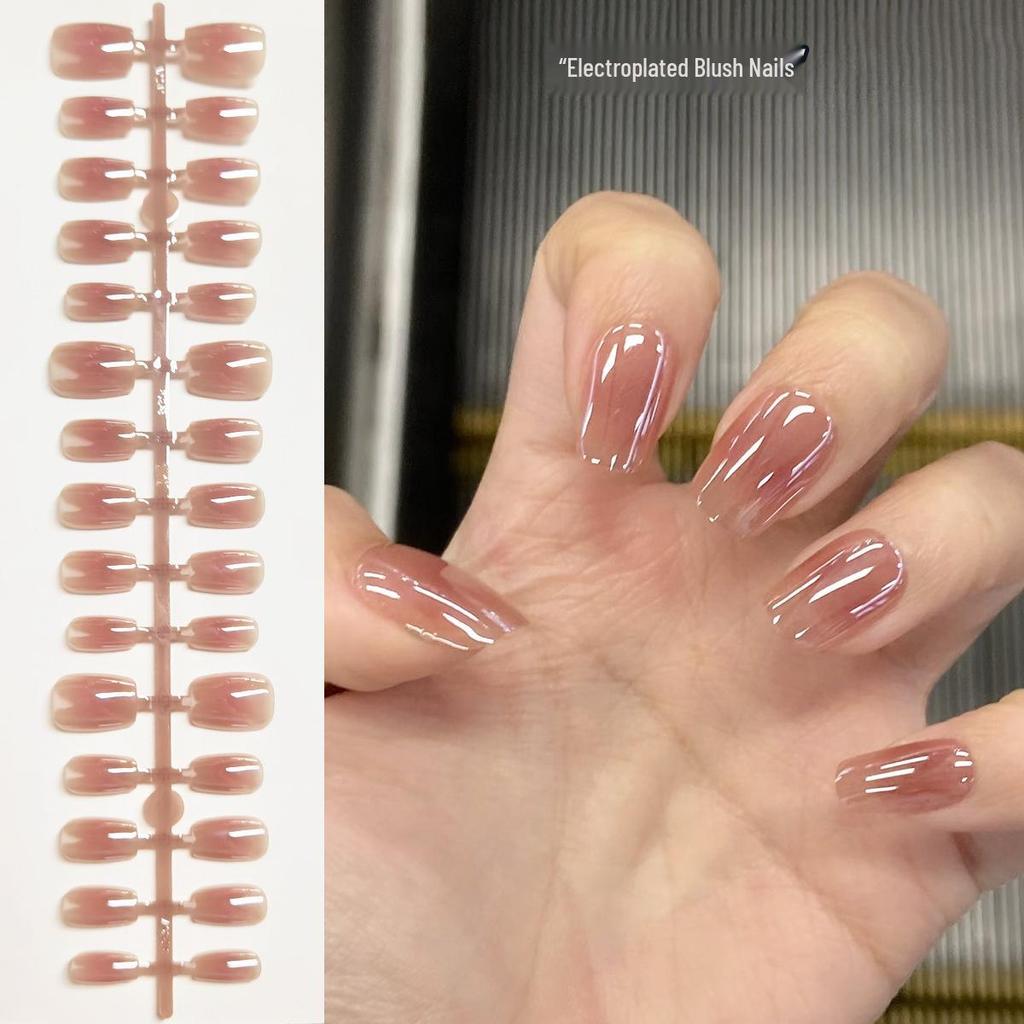 Blush Gradient Nail Tips - Semi-finished, Wearable, Long & Short Styles for Nail Salon Art