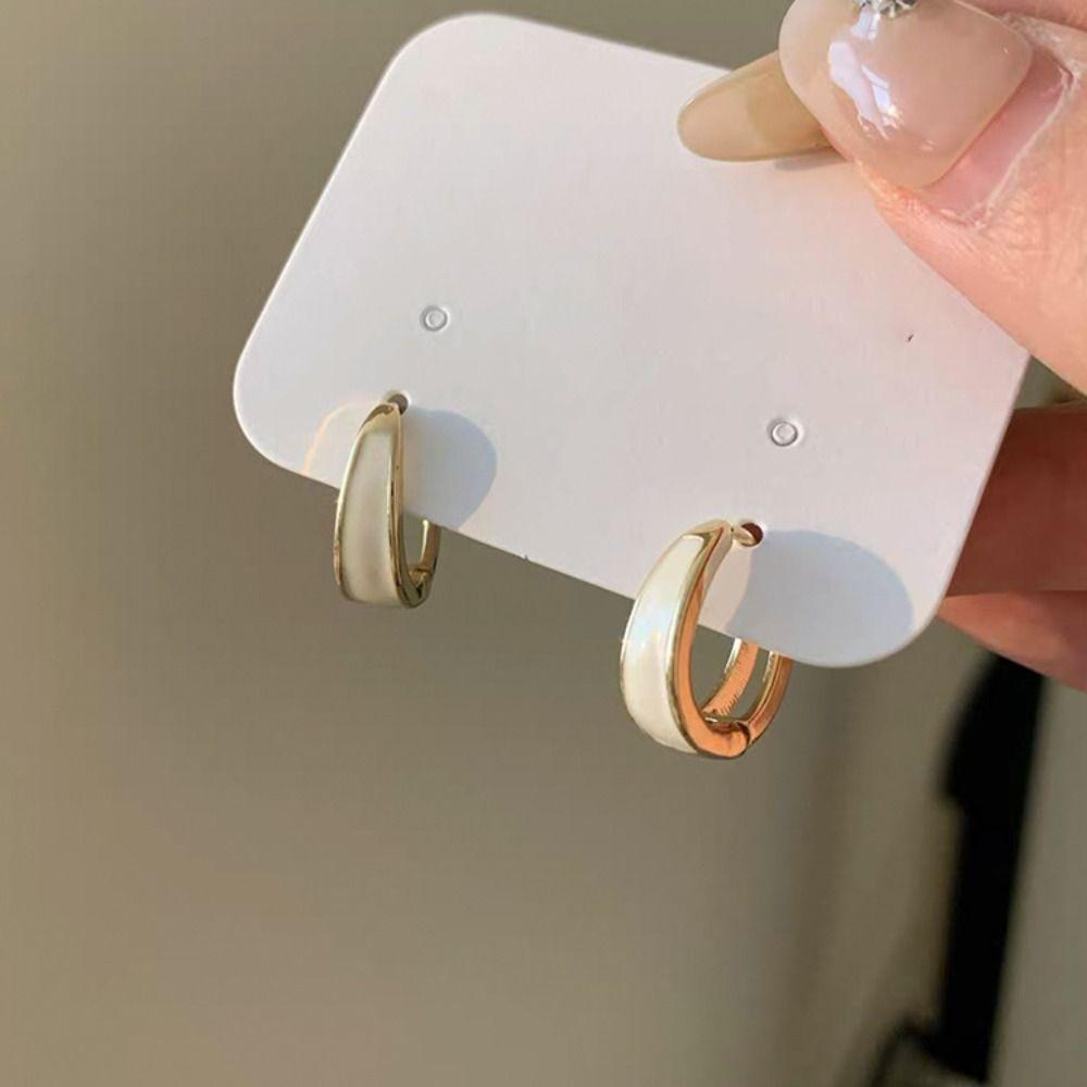 Dripping Oil Party Korean Style Earrings Women Hoop Earrings Enamel Ear Buckle Huggie Earrings