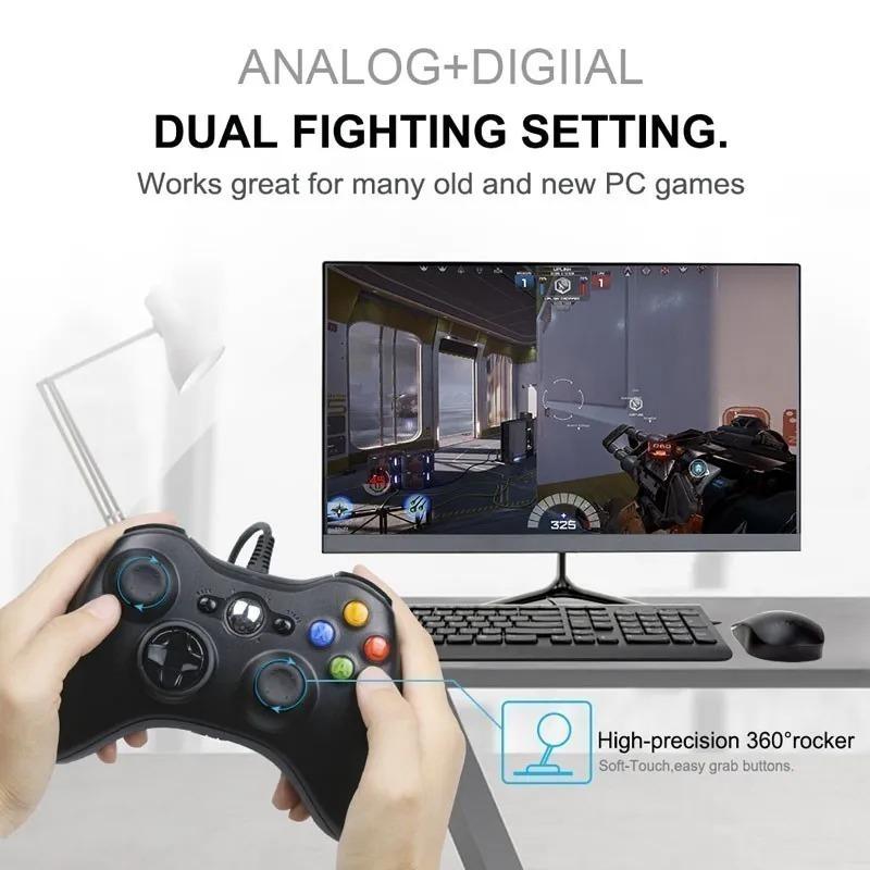 Wired USB Game Controller for Xbox360 Console Joypad for Win 7/8/10 PC Joystick Controle Mando Gamepad for Xbox 360 Accessories