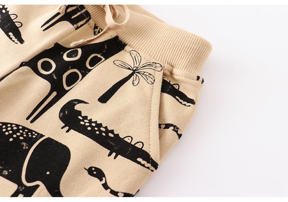 New Autumn/Winter Children's Printed Cotton Terry Sweatpants - Boys' Pants