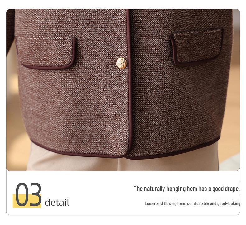 Stylish Autumn Knit Cardigan for Middle-aged and Elderly Women - 2025 Collection