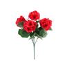 Faux Begonia Flowers 5 Branches 8 Artificial Plant for Home Decor